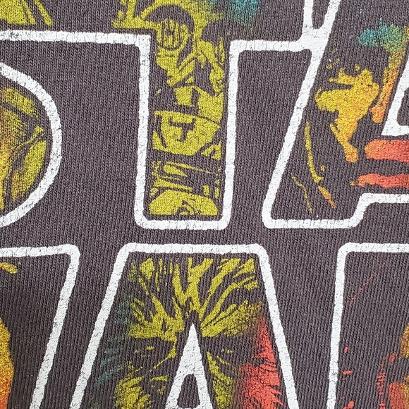 Vintage Star Wars T-Shirt Size L Gray Graphic Cotton Retro - Picture 3 of 7